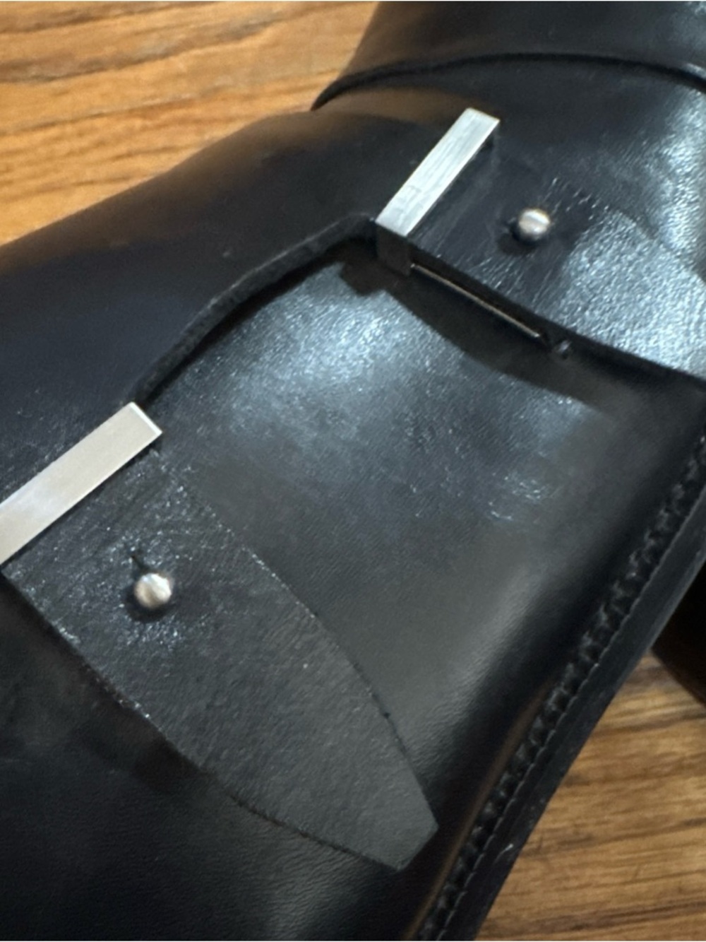 Balenciaga Paris Men’s Monk Leather Dress Shoes Size 44 US 11 Black - Picture 9 of 11